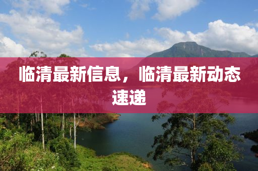臨清最新信息，臨清最新動(dòng)態(tài)速遞