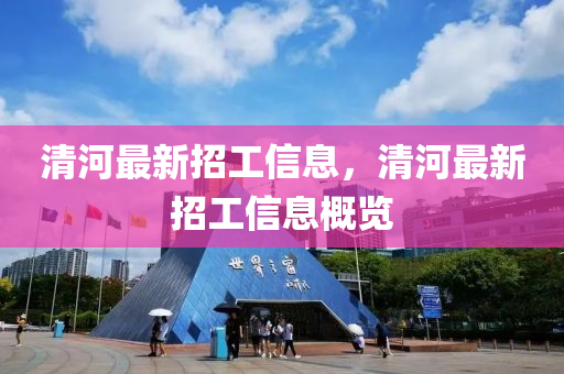 清河最新招工信息，清河最新招工信息概覽