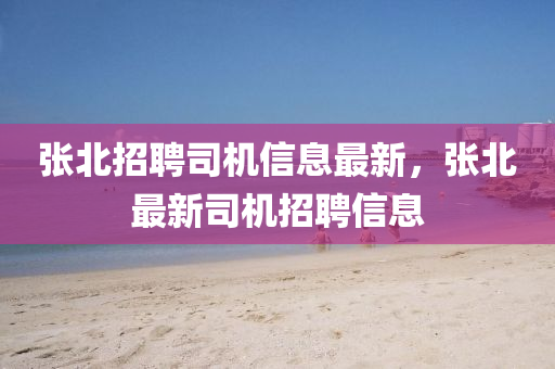 張北招聘司機(jī)信息最新，張北最新司機(jī)招聘信息
