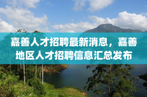 嘉善人才招聘最新消息，嘉善地區(qū)人才招聘信息匯總發(fā)布