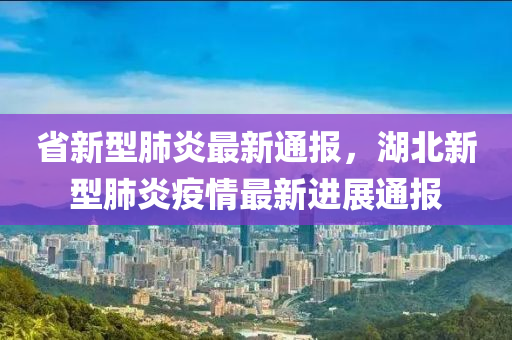 省新型肺炎最新通報(bào)，湖北新型肺炎疫情最新進(jìn)展通報(bào)