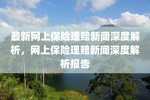 最新網(wǎng)上保險理賠新聞深度解析，網(wǎng)上保險理賠新聞深度解析報告