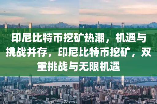 印尼比特幣挖礦熱潮，機(jī)遇與挑戰(zhàn)并存，印尼比特幣挖礦，雙重挑戰(zhàn)與無限機(jī)遇