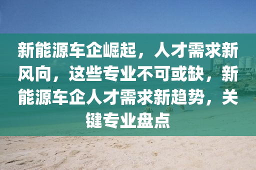 新能源車企崛起，人才需求新風(fēng)向，這些專業(yè)不可或缺，新能源車企人才需求新趨勢，關(guān)鍵專業(yè)盤點