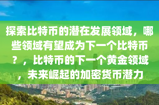 探索比特幣的潛在發(fā)展領(lǐng)域，哪些領(lǐng)域有望成為下一個比特幣？，比特幣的下一個黃金領(lǐng)域，未來崛起的加密貨幣潛力