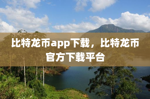 比特龍幣app下載，比特龍幣官方下載平臺(tái)