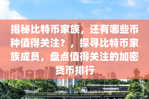 揭秘比特幣家族，還有哪些幣種值得關(guān)注？，探尋比特幣家族成員，盤(pán)點(diǎn)值得關(guān)注的加密貨幣排行