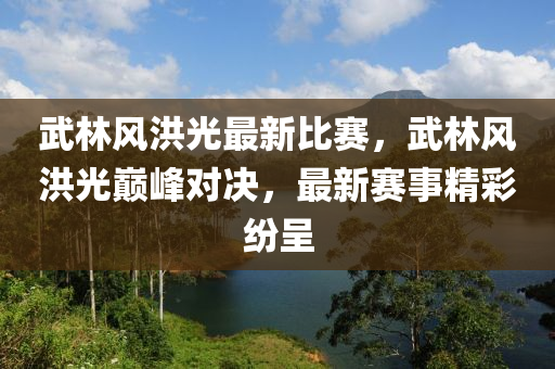 武林風(fēng)洪光最新比賽，武林風(fēng)洪光巔峰對決，最新賽事精彩紛呈
