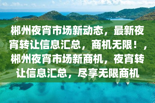 郴州夜宵市場(chǎng)新動(dòng)態(tài)，最新夜宵轉(zhuǎn)讓信息匯總，商機(jī)無(wú)限！，郴州夜宵市場(chǎng)新商機(jī)，夜宵轉(zhuǎn)讓信息匯總，盡享無(wú)限商機(jī)