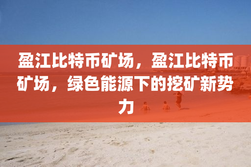 盈江比特幣礦場，盈江比特幣礦場，綠色能源下的挖礦新勢力
