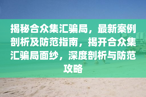 揭秘合眾集匯騙局，最新案例剖析及防范指南，揭開合眾集匯騙局面紗，深度剖析與防范攻略