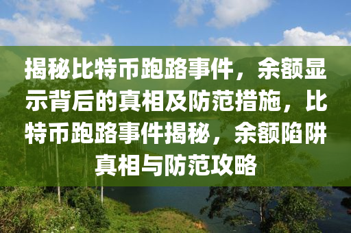 揭秘比特幣跑路事件，余額顯示背后的真相及防范措施，比特幣跑路事件揭秘，余額陷阱真相與防范攻略