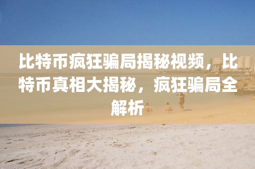 比特幣瘋狂騙局揭秘視頻，比特幣真相大揭秘，瘋狂騙局全解析