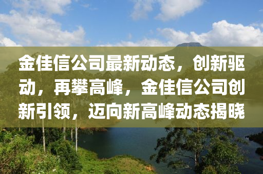 金佳信公司最新動(dòng)態(tài)，創(chuàng)新驅(qū)動(dòng)，再攀高峰，金佳信公司創(chuàng)新引領(lǐng)，邁向新高峰動(dòng)態(tài)揭曉
