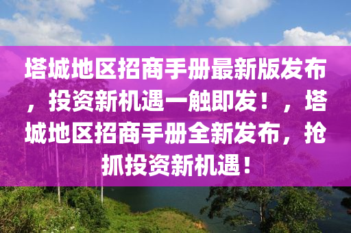 塔城地區(qū)招商手冊最新版發(fā)布，投資新機遇一觸即發(fā)！，塔城地區(qū)招商手冊全新發(fā)布，搶抓投資新機遇！