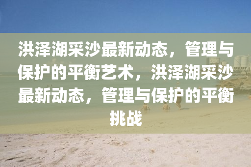 洪澤湖采沙最新動態(tài)，管理與保護的平衡藝術，洪澤湖采沙最新動態(tài)，管理與保護的平衡挑戰(zhàn)