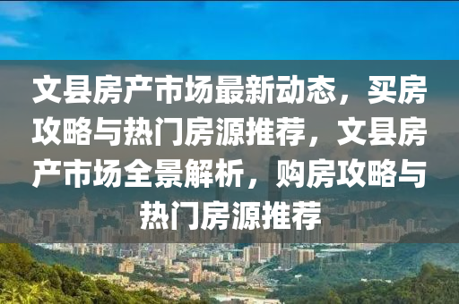 文縣房產(chǎn)市場(chǎng)最新動(dòng)態(tài)，買房攻略與熱門房源推薦，文縣房產(chǎn)市場(chǎng)全景解析，購(gòu)房攻略與熱門房源推薦
