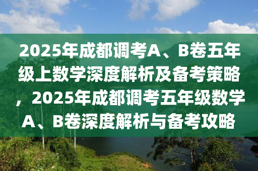 2025年成都調(diào)考A、B卷五年級上數(shù)學(xué)深度解析及備考策略，2025年成都調(diào)考五年級數(shù)學(xué)A、B卷深度解析與備考攻略