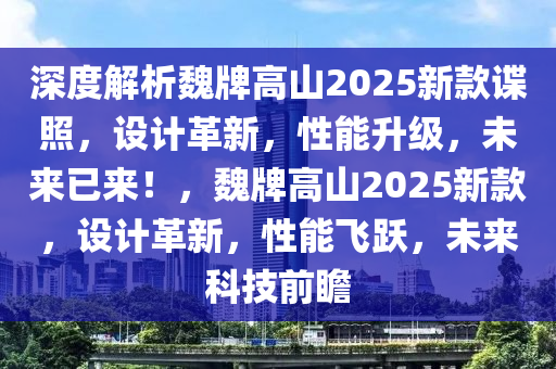 深度解析魏牌高山2025新款諜照，設(shè)計(jì)革新，性能升級(jí)，未來(lái)已來(lái)！，魏牌高山2025新款，設(shè)計(jì)革新，性能飛躍，未來(lái)科技前瞻