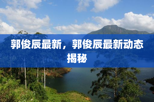 郭俊辰最新，郭俊辰最新動態(tài)揭秘