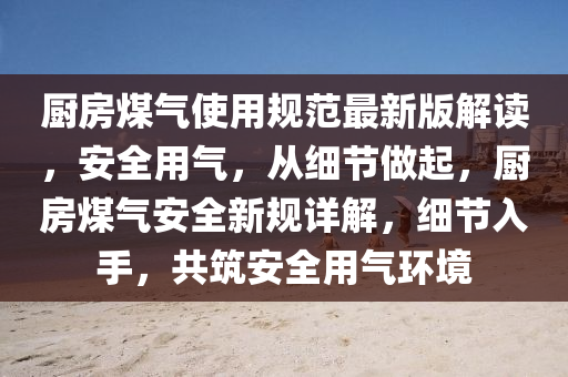 廚房煤氣使用規(guī)范最新版解讀，安全用氣，從細節(jié)做起，廚房煤氣安全新規(guī)詳解，細節(jié)入手，共筑安全用氣環(huán)境