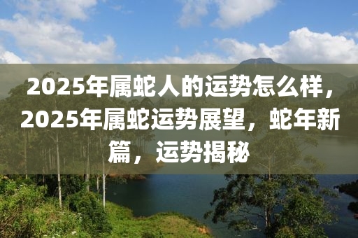 2025年屬蛇人的運(yùn)勢(shì)怎么樣，2025年屬蛇運(yùn)勢(shì)展望，蛇年新篇，運(yùn)勢(shì)揭秘
