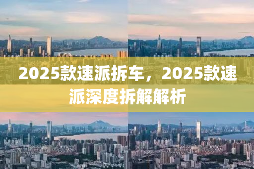 2025款速派拆車，2025款速派深度拆解解析