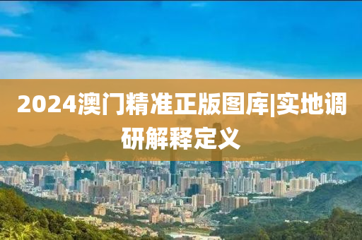 2024澳門精準(zhǔn)正版圖庫|實(shí)地調(diào)研解釋定義