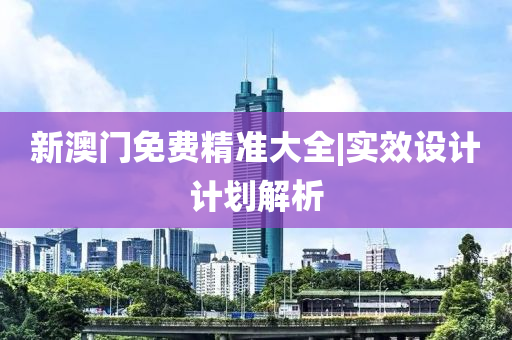 新澳門(mén)免費(fèi)精準(zhǔn)大全|實(shí)效設(shè)計(jì)計(jì)劃解析