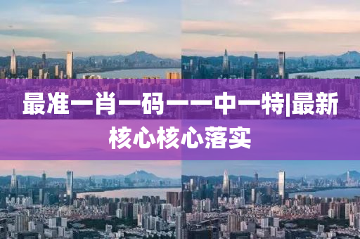 最準一肖一碼一一中一特|最新核心核心落實