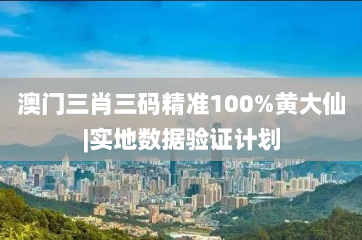 澳門三肖三碼精準(zhǔn)100%黃大仙|實(shí)地?cái)?shù)據(jù)驗(yàn)證計(jì)劃