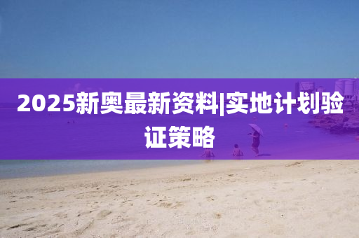 2025新奧最新資料|實地計劃驗證策略