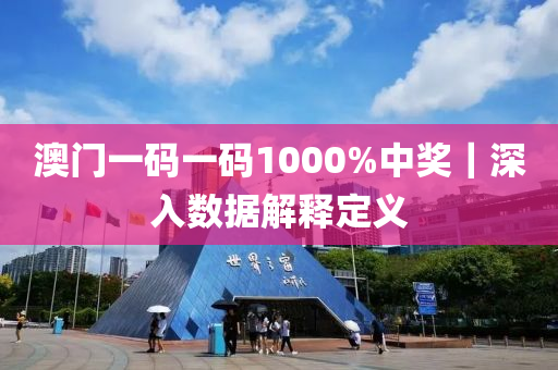 澳門一碼一碼1000%中獎(jiǎng)｜深入數(shù)據(jù)解釋定義
