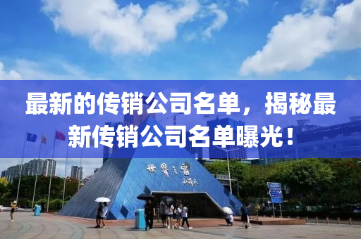 最新的傳銷公司名單，揭秘最新傳銷公司名單曝光！