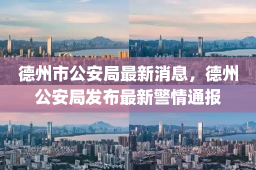 德州市公安局最新消息，德州公安局發(fā)布最新警情通報