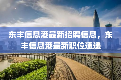 東豐信息港最新招聘信息，東豐信息港最新職位速遞
