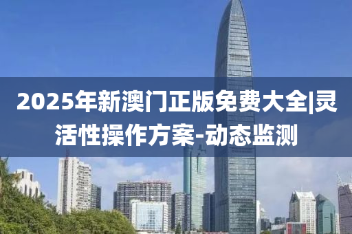 2025年新澳門正版免費大全|靈活性操作方案-動態(tài)監(jiān)測