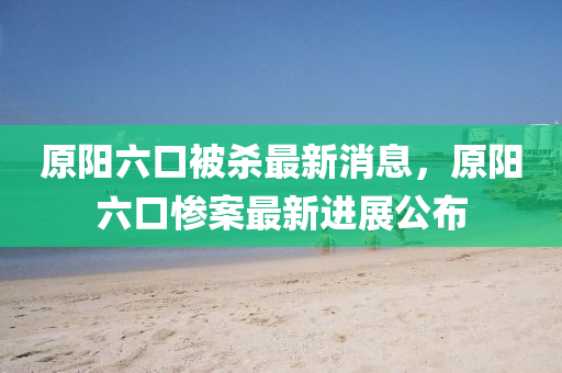 原陽六口被殺最新消息，原陽六口慘案最新進展公布
