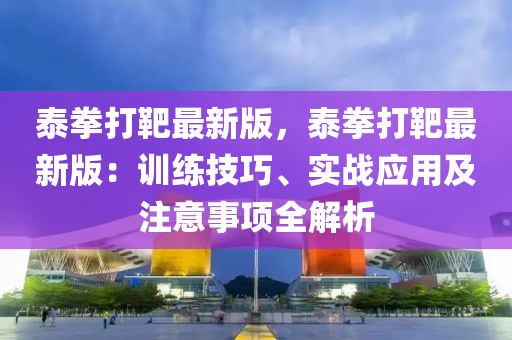 泰拳打靶最新版，泰拳打靶最新版：訓(xùn)練技巧、實戰(zhàn)應(yīng)用及注意事項全解析