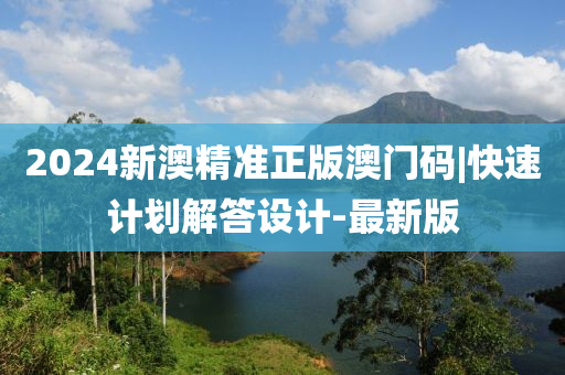 2024新澳精準正版澳門碼|快速計劃解答設(shè)計-最新版