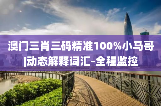 澳門三肖三碼精準(zhǔn)100%小馬哥|動(dòng)態(tài)解釋詞匯-全程監(jiān)控