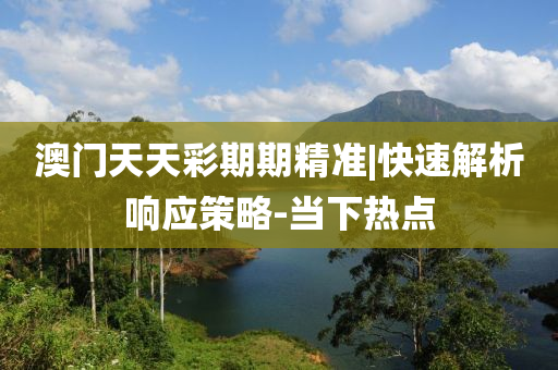 澳門天天彩期期精準|快速解析響應策略-當下熱點