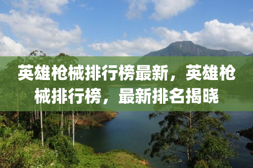 英雄槍械排行榜最新，英雄槍械排行榜，最新排名揭曉