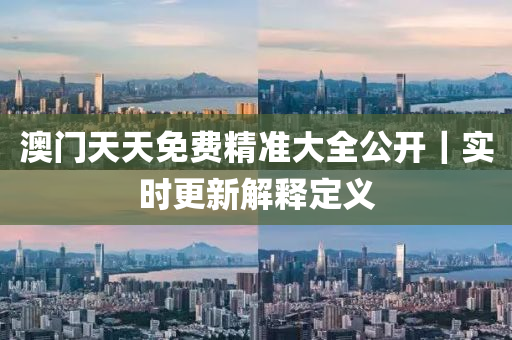 澳門天天免費(fèi)精準(zhǔn)大全公開｜實(shí)時(shí)更新解釋定義