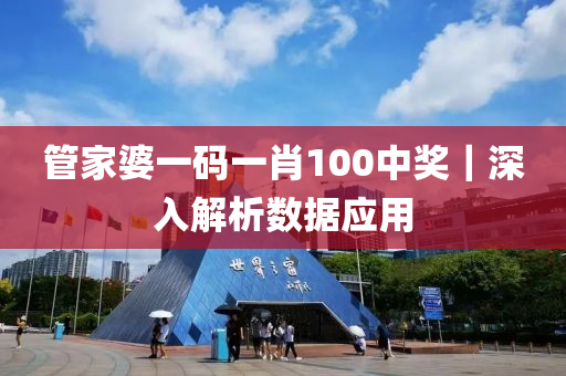 管家婆一碼一肖100中獎｜深入解析數(shù)據(jù)應用