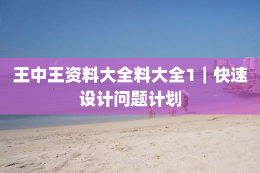 王中王資料大全料大全1｜快速設(shè)計(jì)問題計(jì)劃