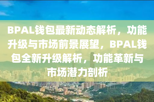 BPAL錢包最新動態(tài)解析，功能升級與市場前景展望，BPAL錢包全新升級解析，功能革新與市場潛力剖析