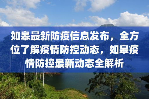 如皋最新防疫信息發(fā)布，全方位了解疫情防控動態(tài)，如皋疫情防控最新動態(tài)全解析