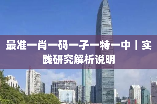 最準一肖一碼一孑一特一中｜實踐研究解析說明