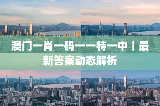 澳門(mén)一肖一碼一一特一中｜最新答案動(dòng)態(tài)解析